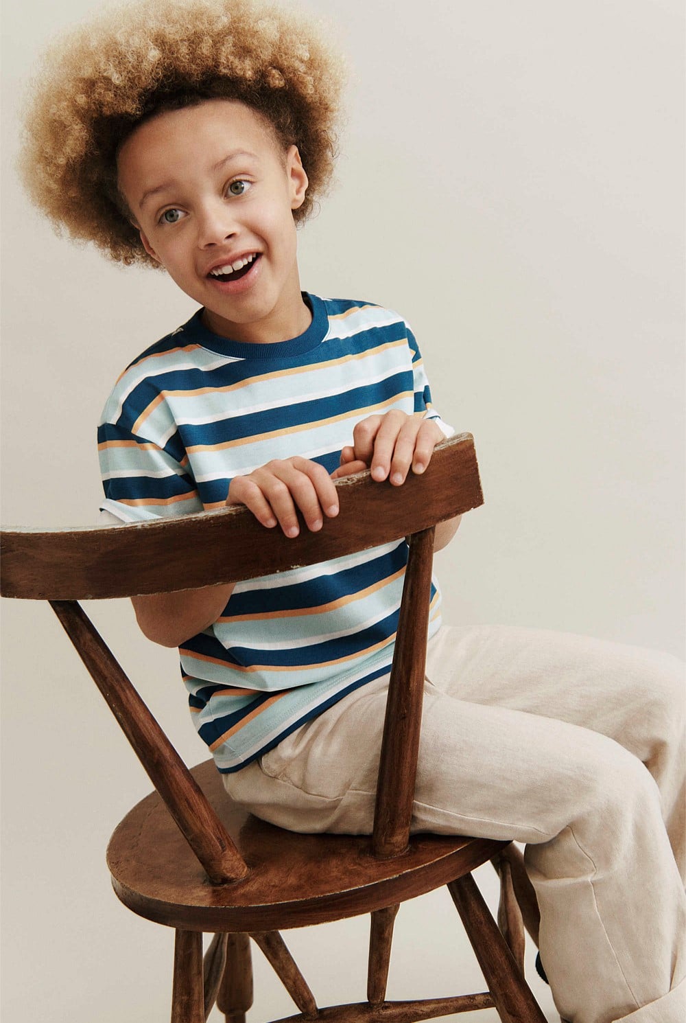 Oversized Stripe Short Sleeve T-Shirt