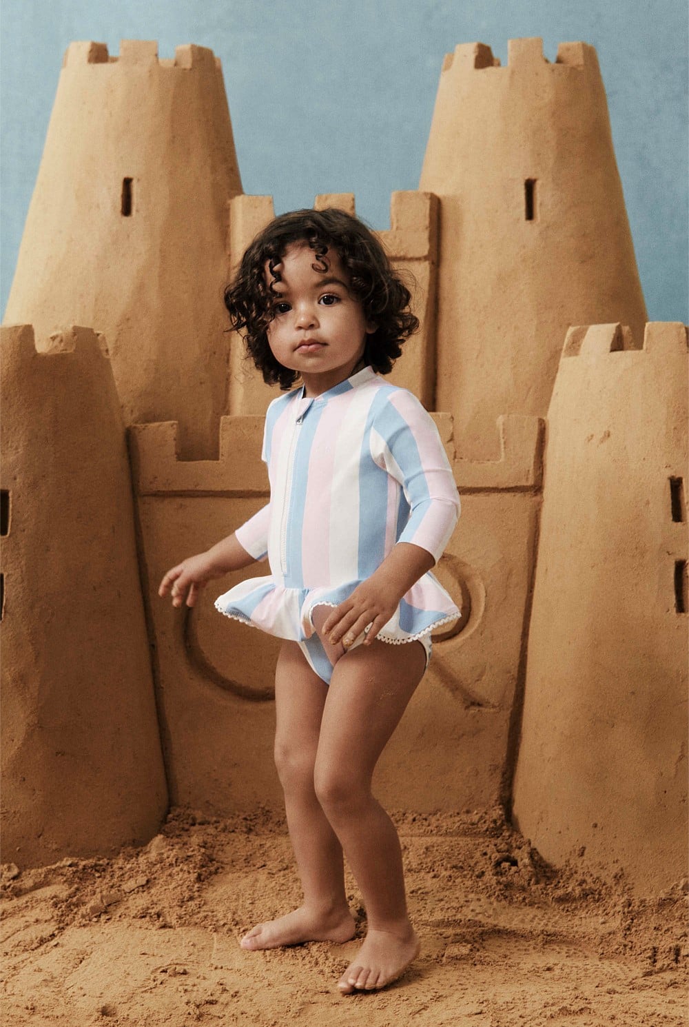 Long Sleeve Frill Swimsuit