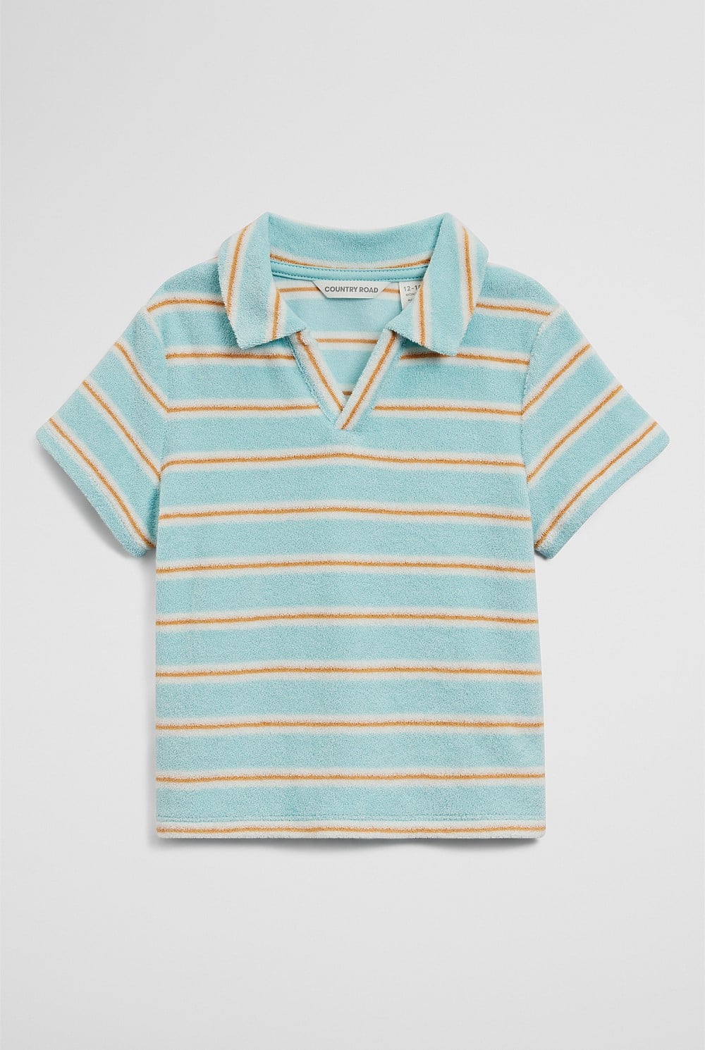 Relaxed Fit Stripe Terry Polo