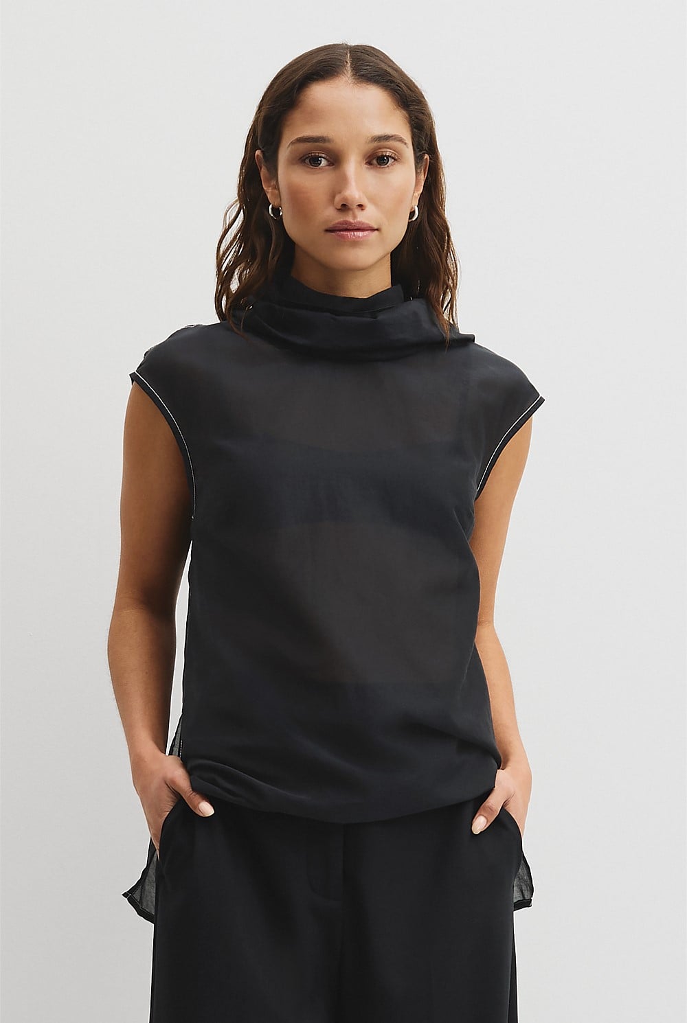 Rolled Neck Top