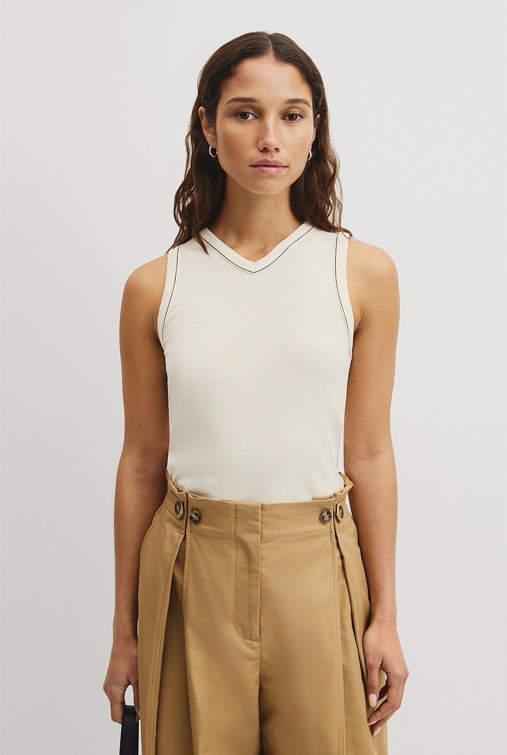 Contrast Stitch Tank