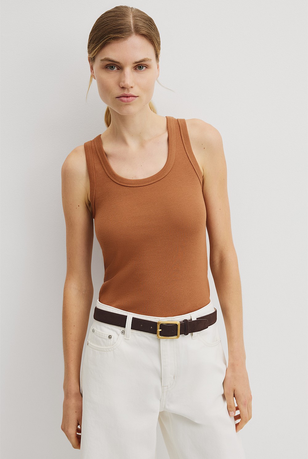 Scoop Neck Rib Tank