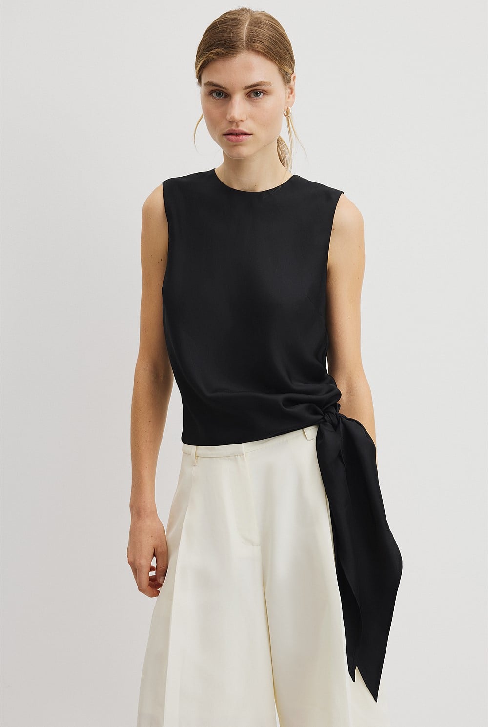 Asymmetrical Washable Silk Tank
