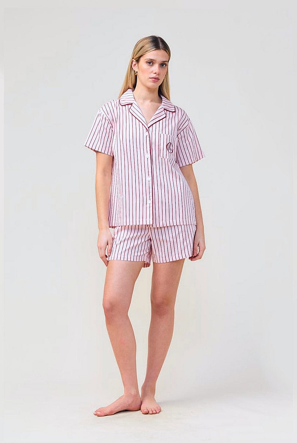 Poppy Stripe Short Pj Set