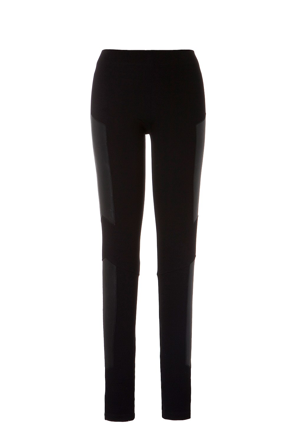 Leather Panelled Ponte Pant