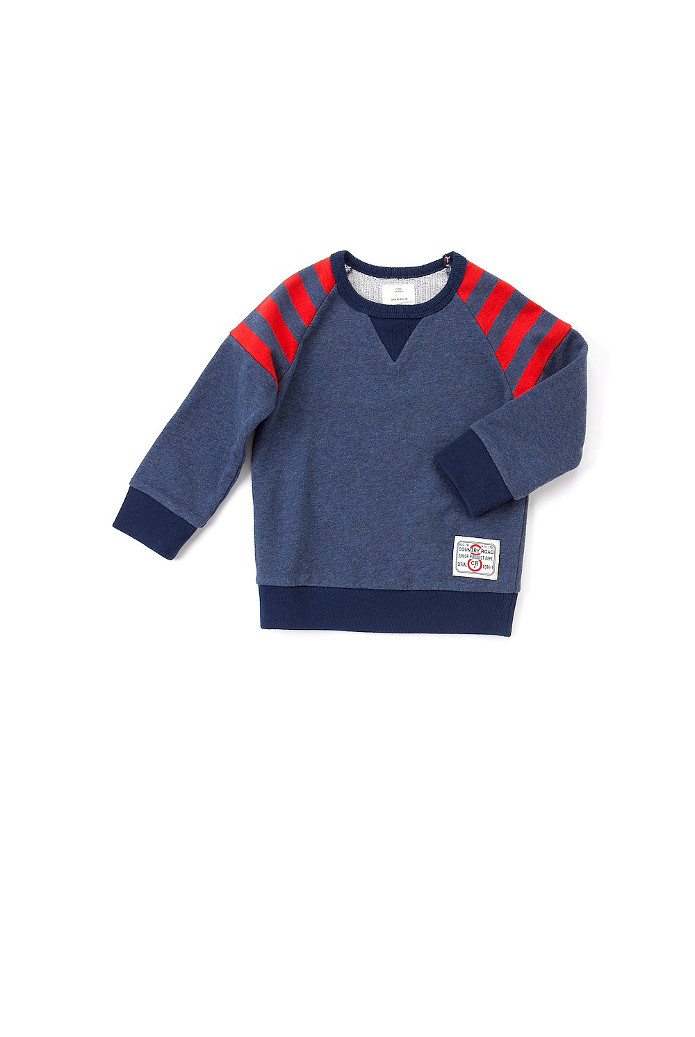 Stripe Shoulder Crew Sweat