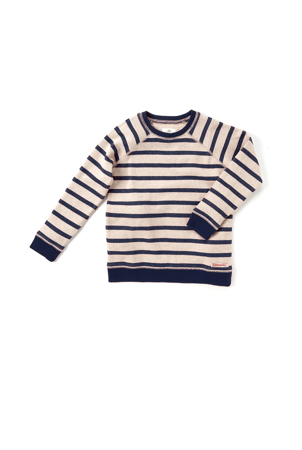 Stripe Bonded Crew Sweat