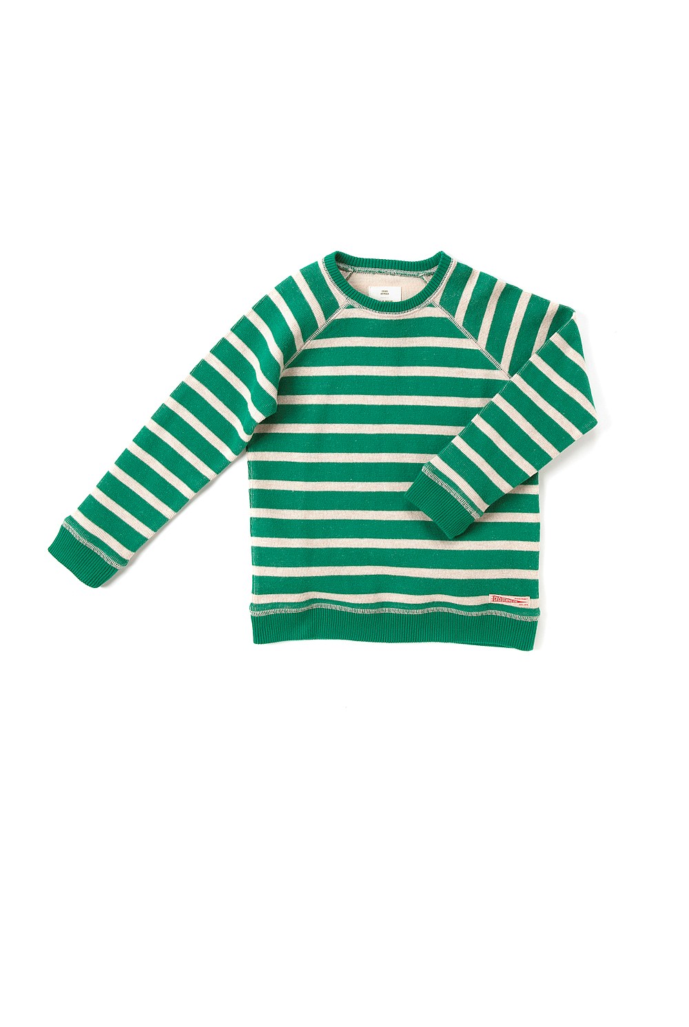 Stripe Bonded Crew Sweat