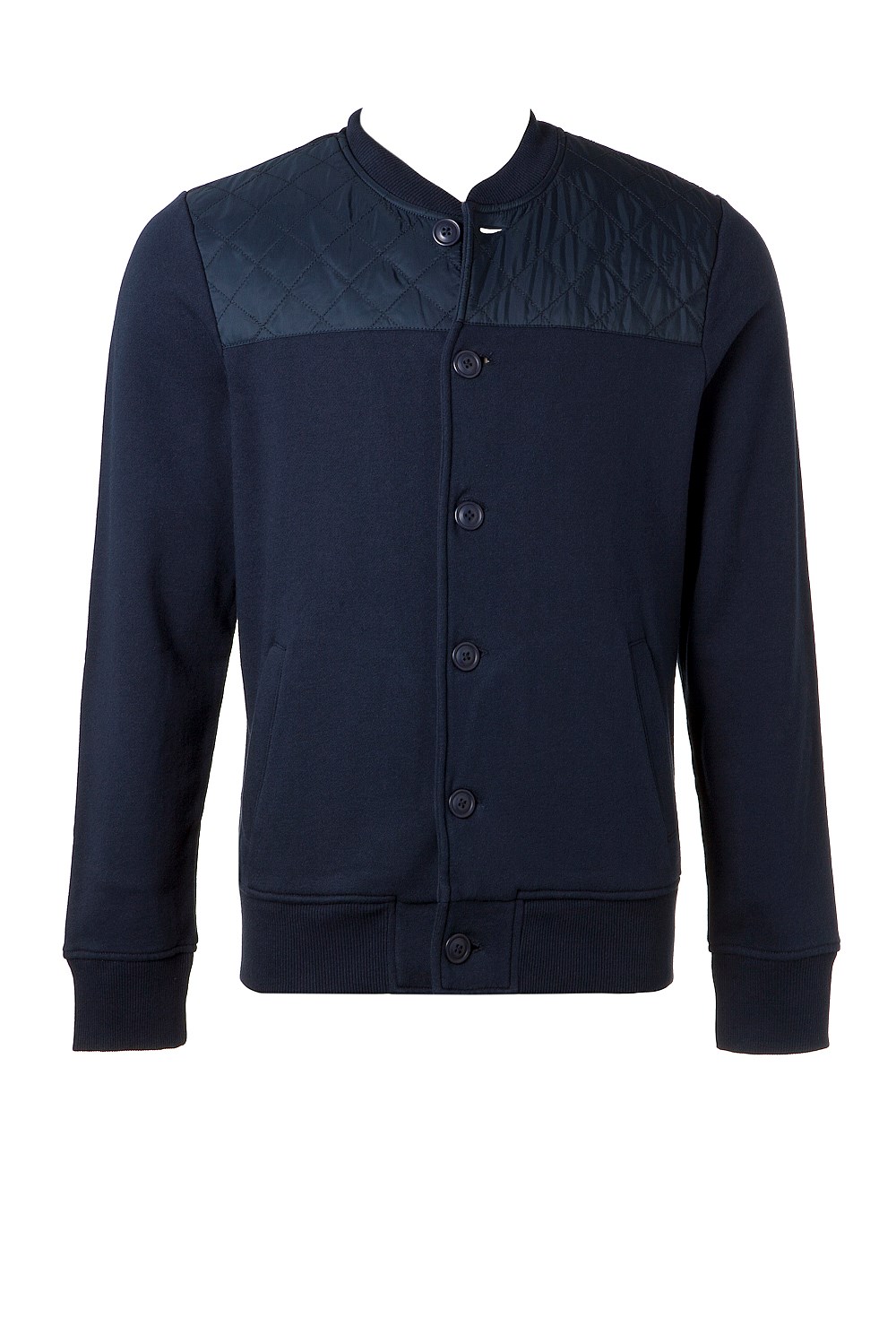 Quilted Button Through Sweat