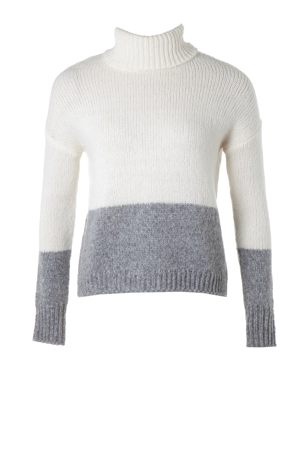 Colour Block Roll Neck Knit