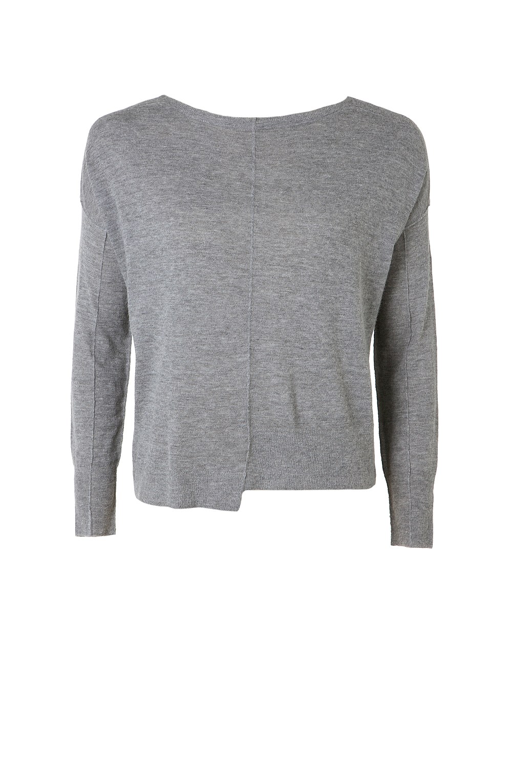 Asymmetrical Boat Neck Knit