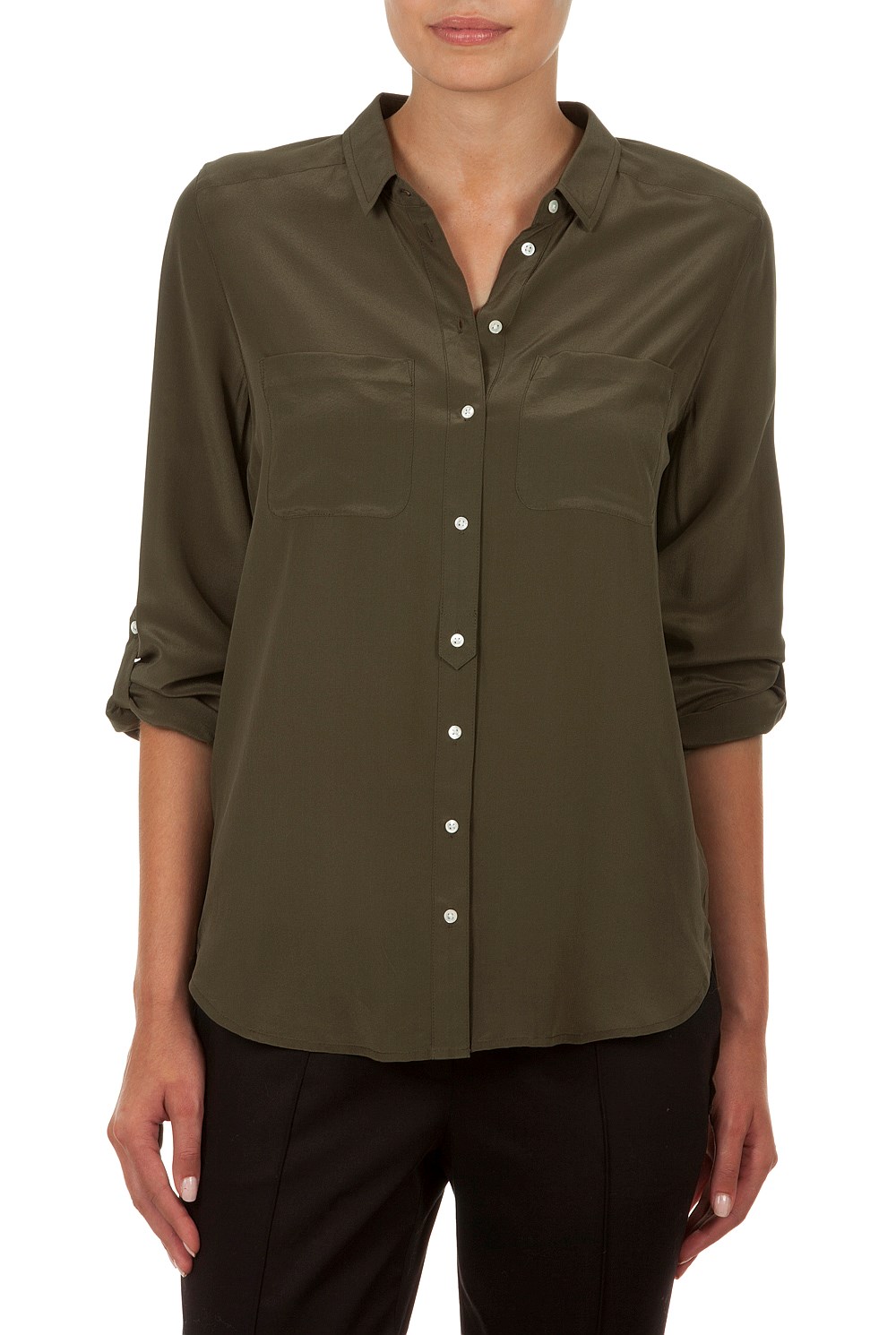 Washed Silk Pocket Shirt