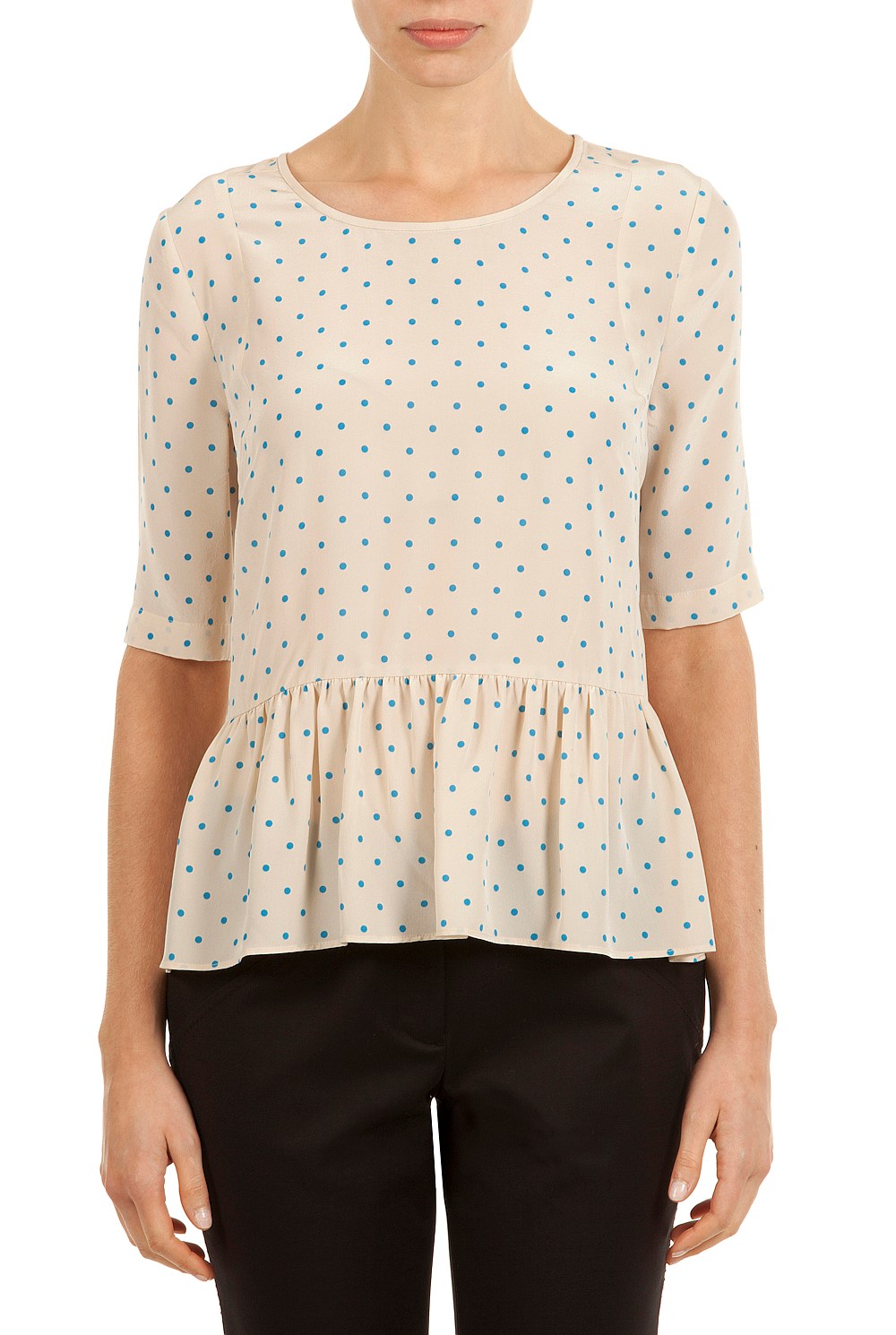 Spot Peplum Top