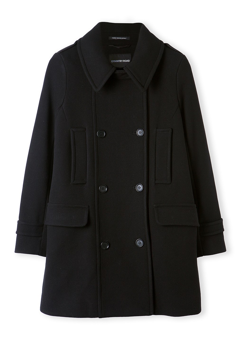 Wool Twill Pea Coat