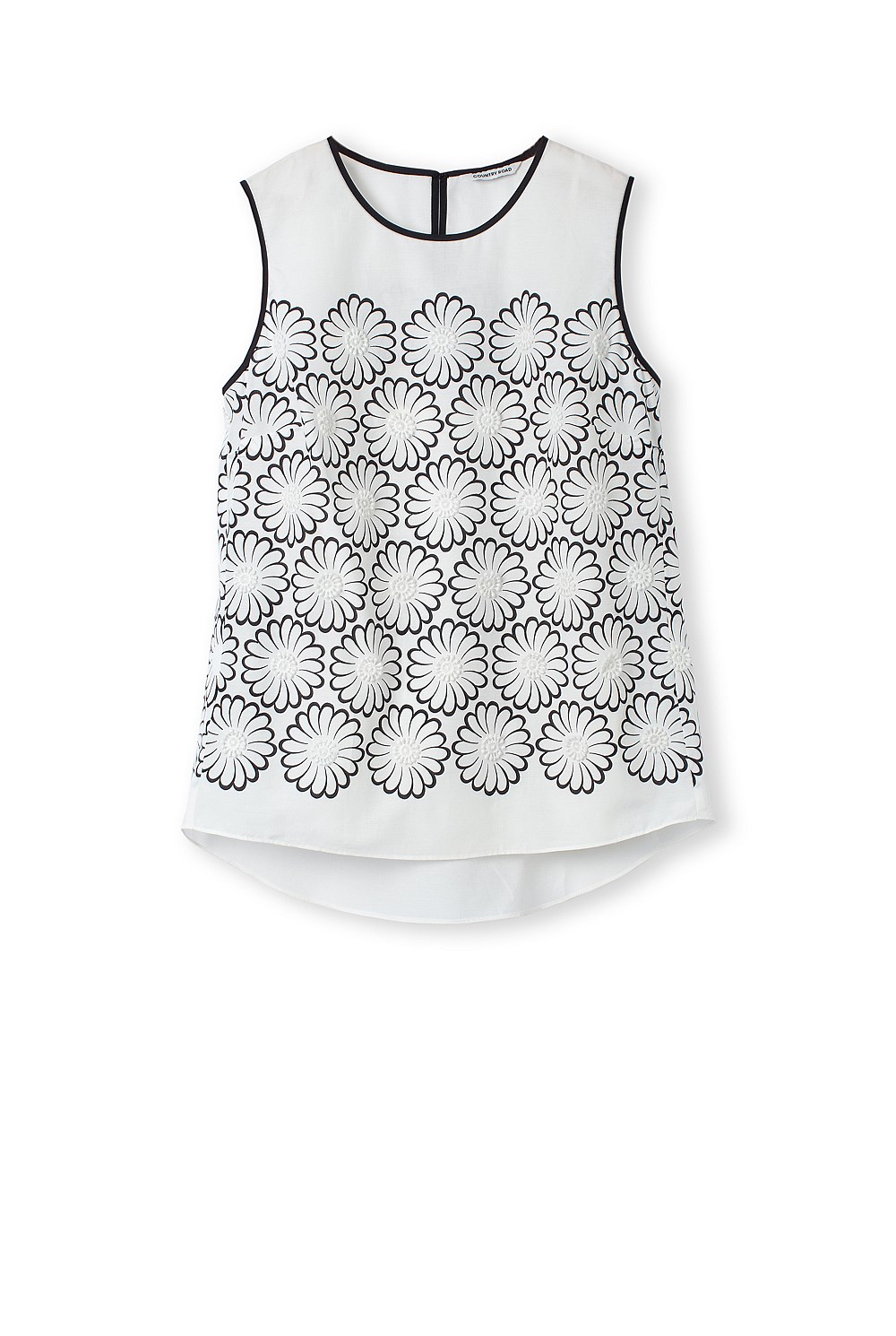 Black Floral Embroidered Shell Top - Shirts | Country Road