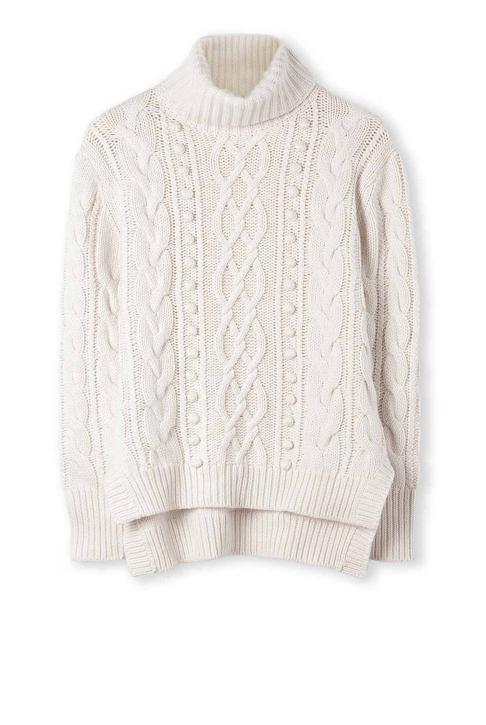 Cable Roll Neck Knit
