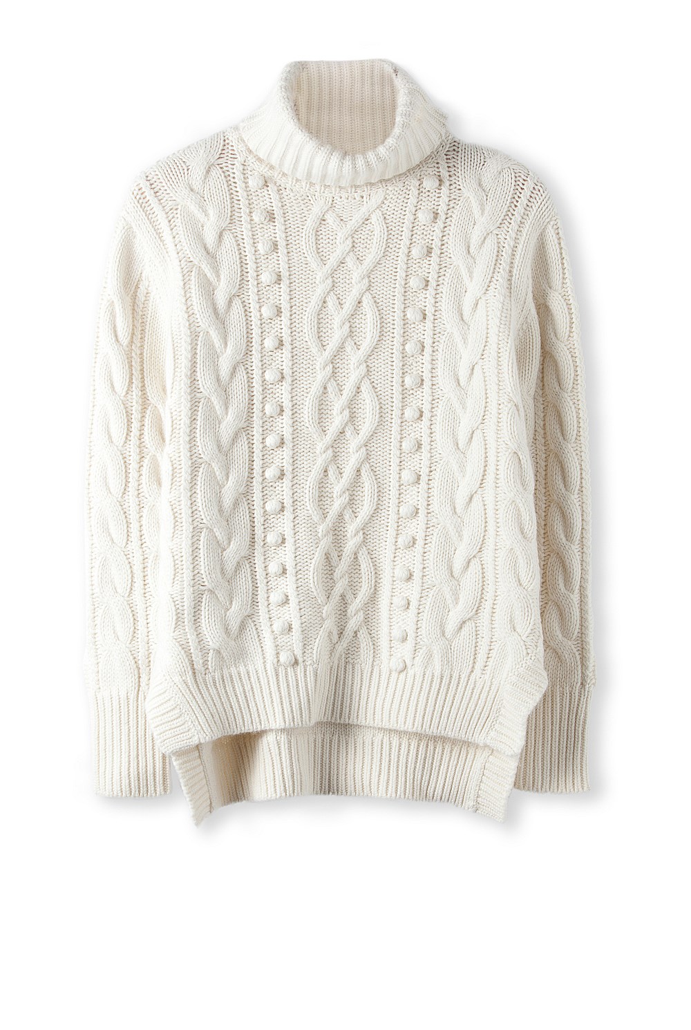 Cable Roll Neck Knit