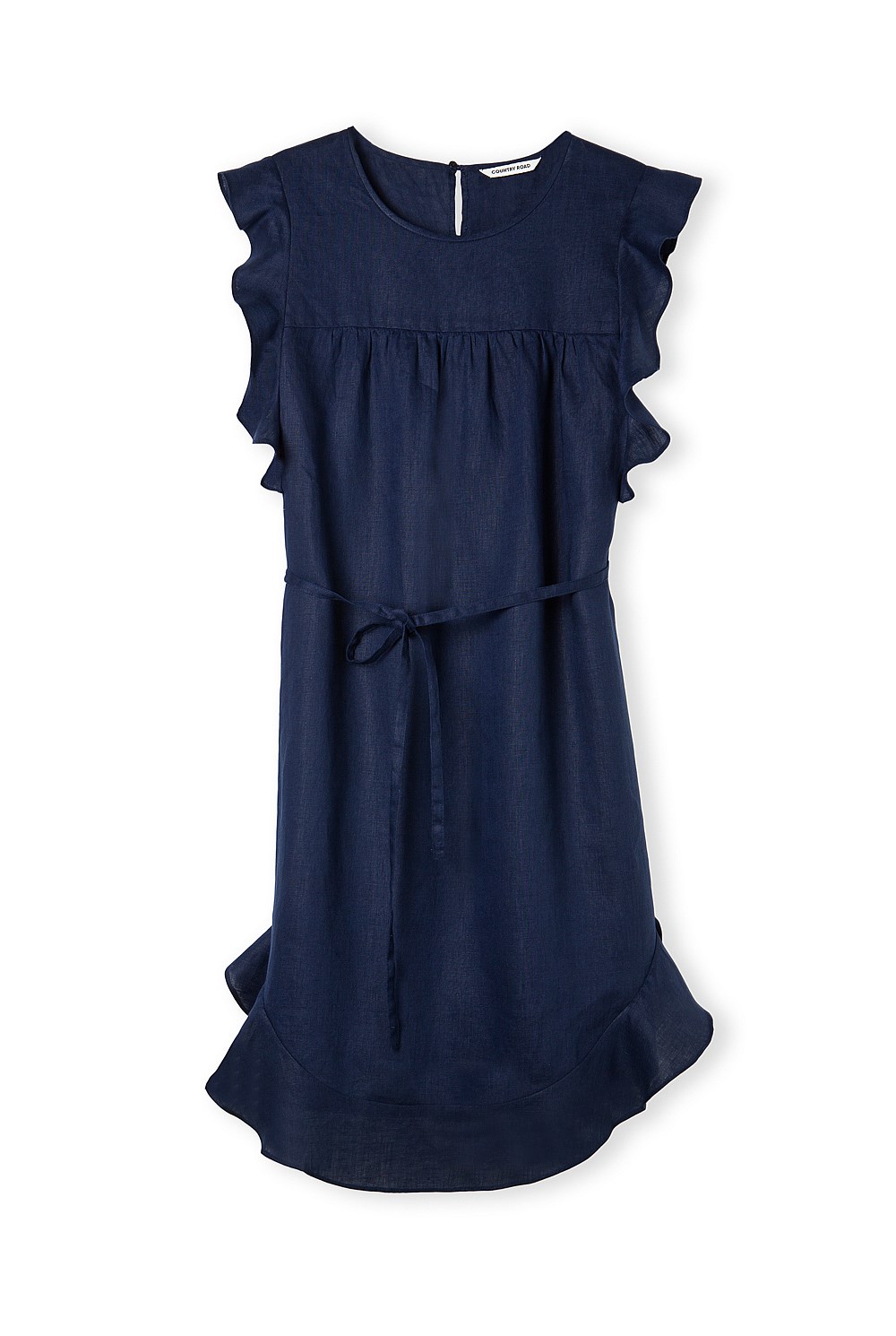 Ruffle Linen Dress