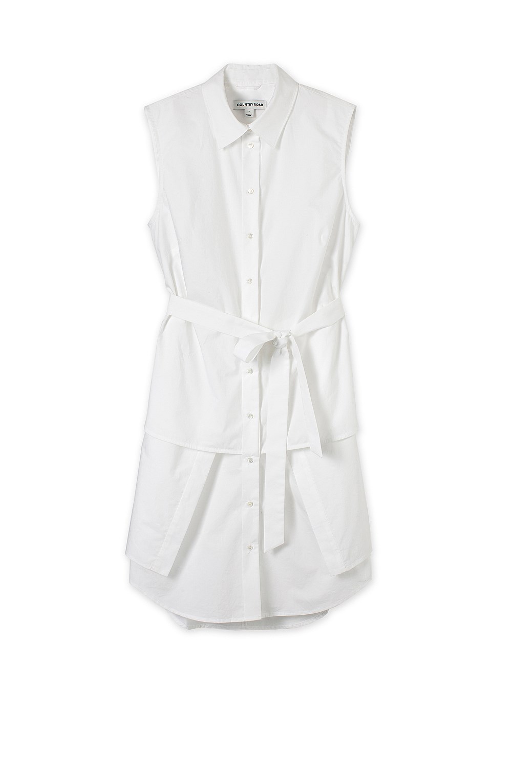 Double Layer Hem Shirt Dress