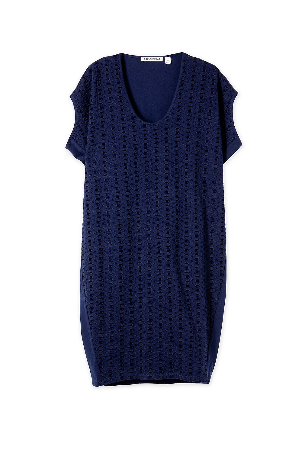 Broderie Spliced Wedge Dress