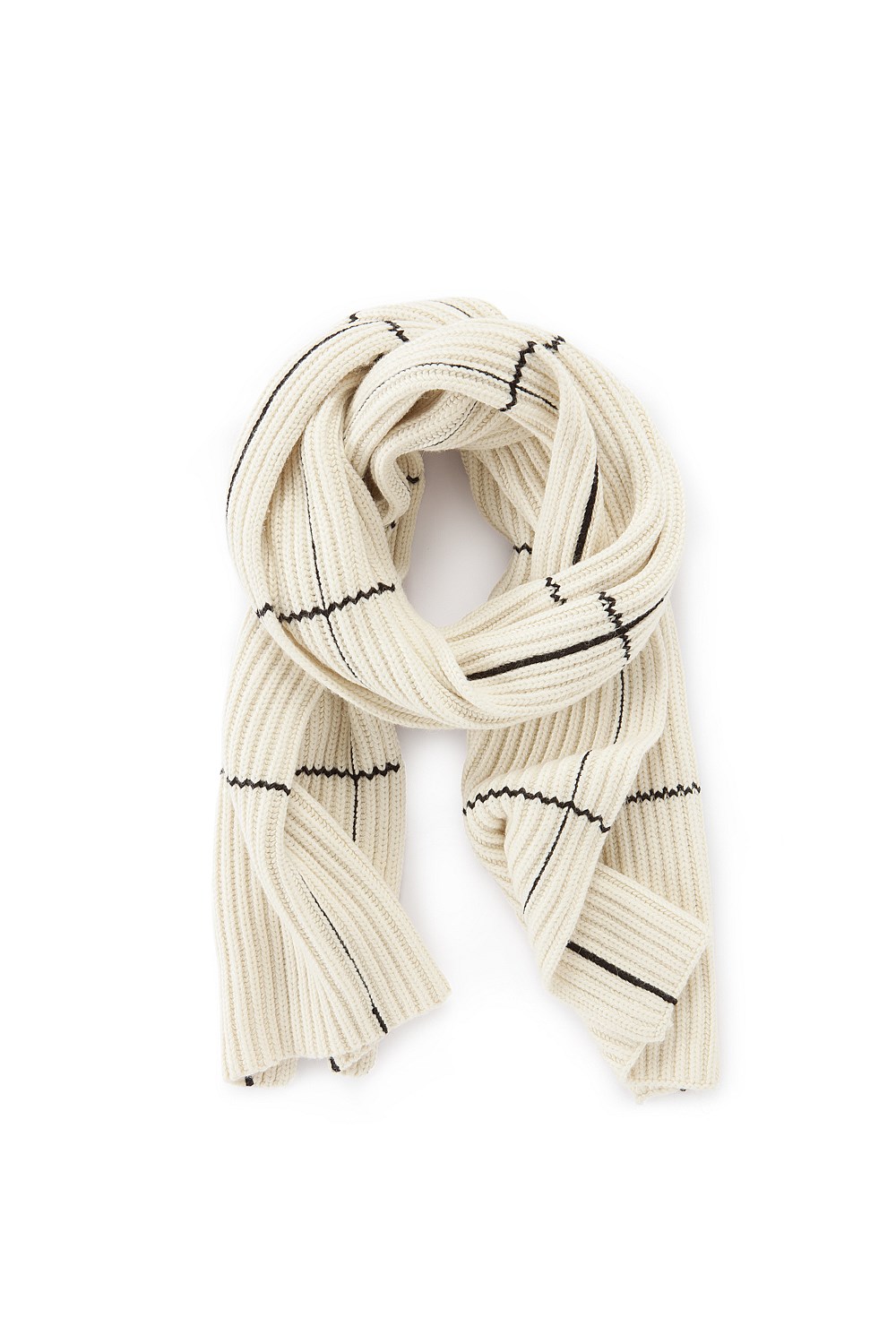 Grid Rib Knit Scarf