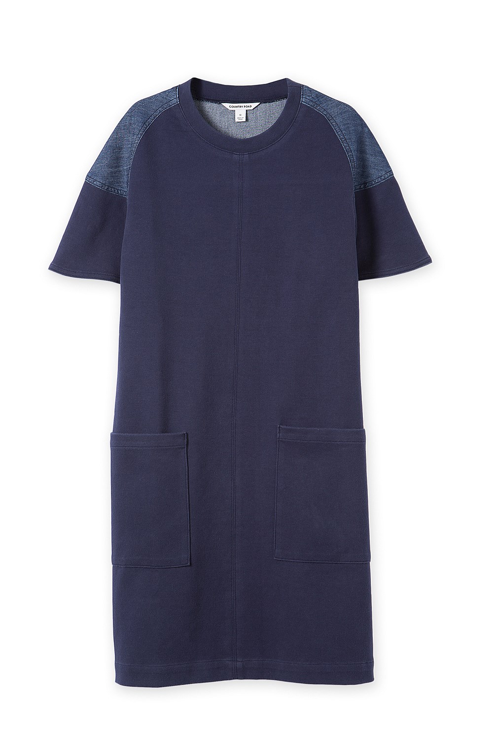 Spliced Denim Dress