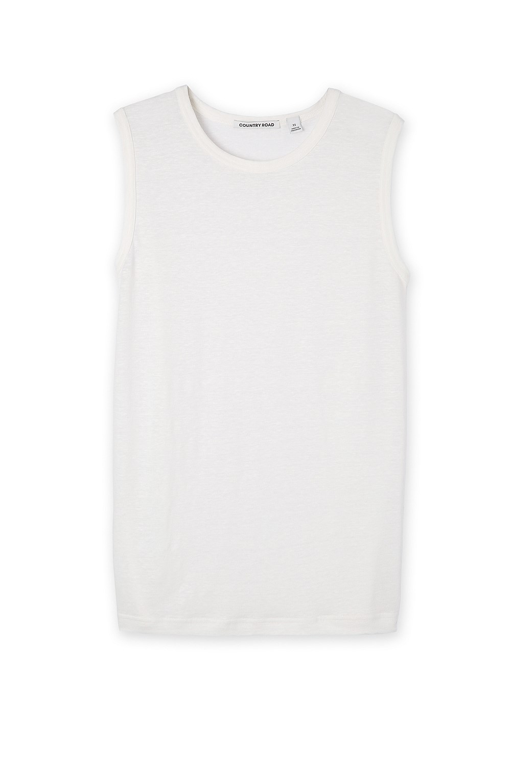Linen Crew Neck Tank