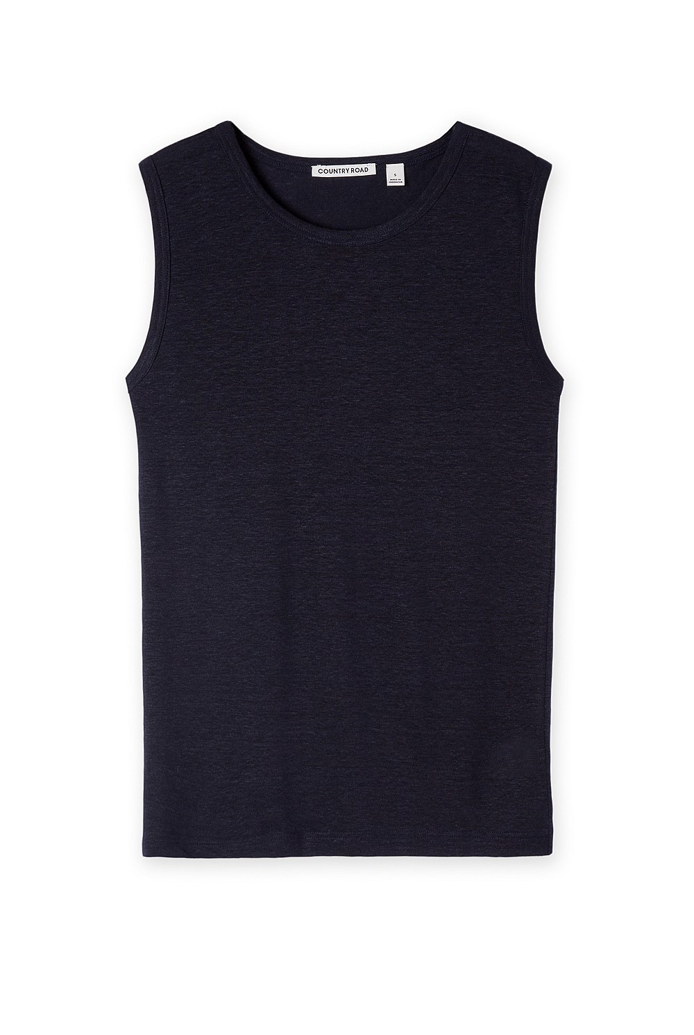 Linen Crew Neck Tank