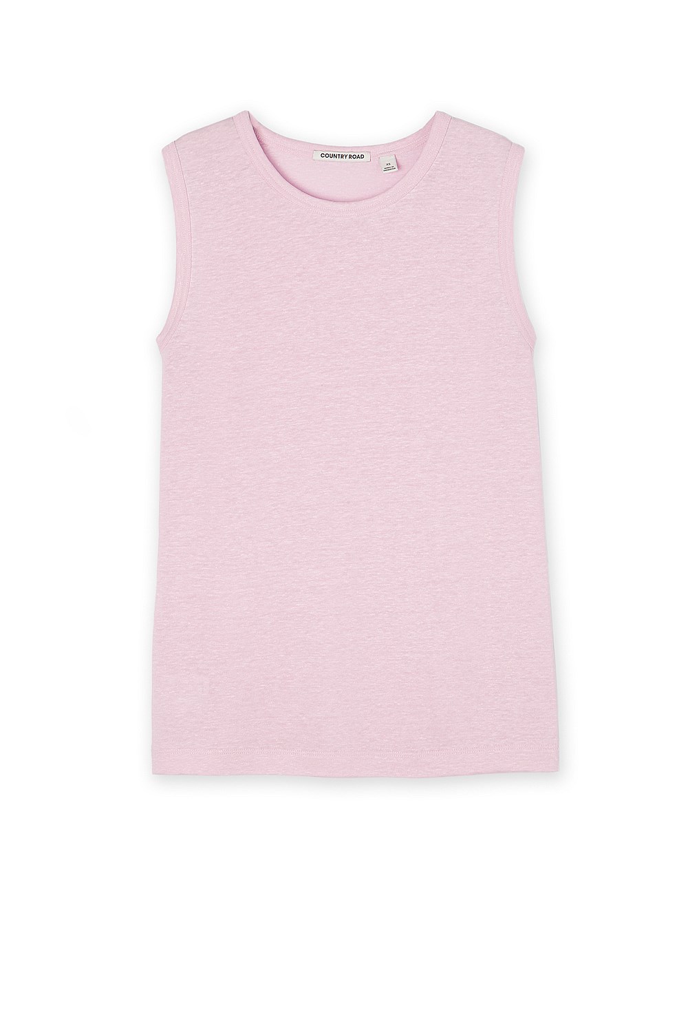 Linen Crew Neck Tank