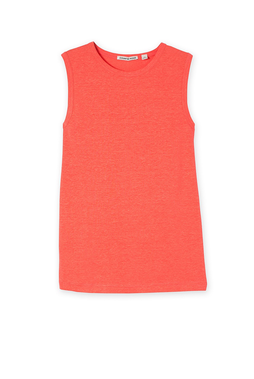 Linen Crew Neck Tank