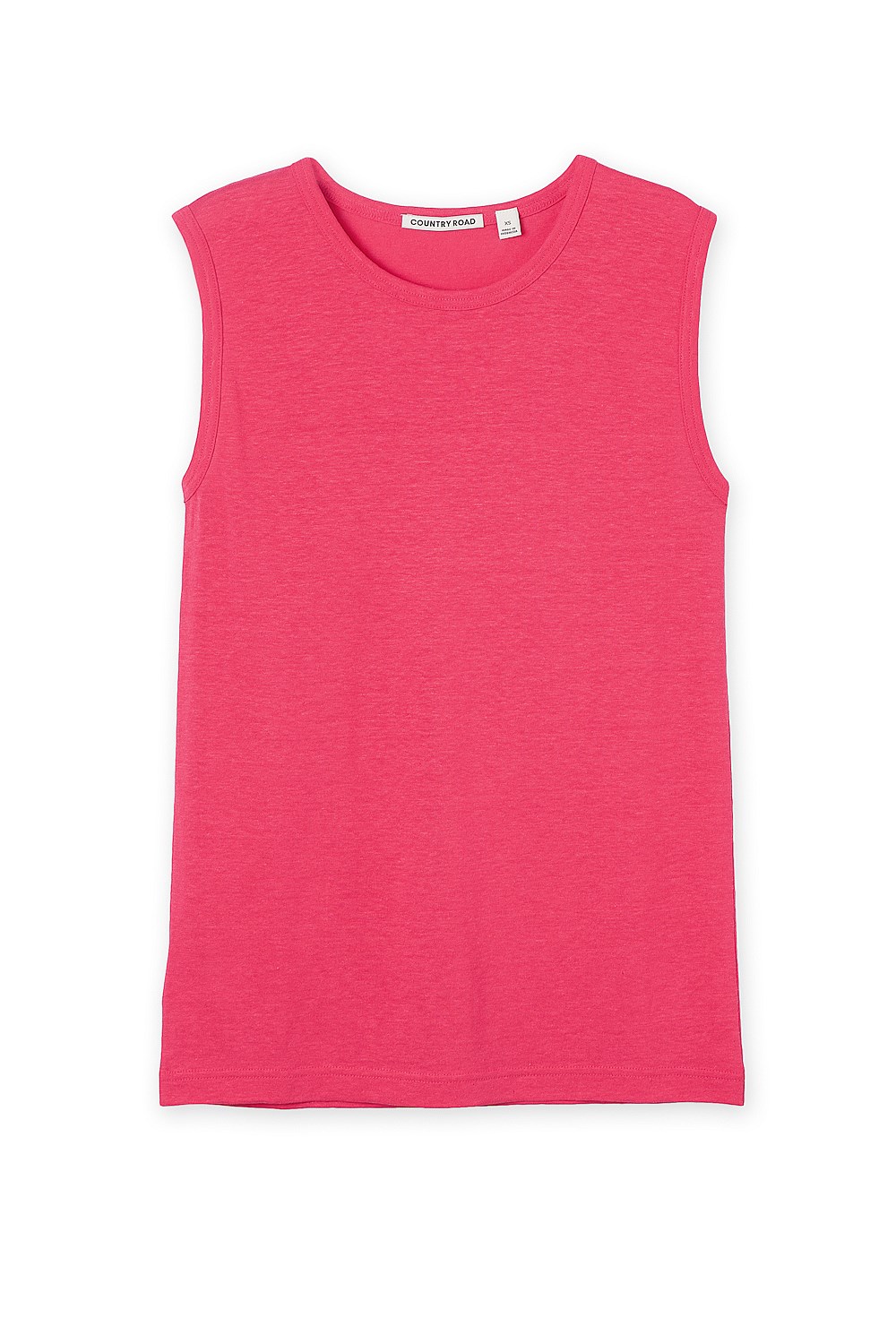 Linen Crew Neck Tank