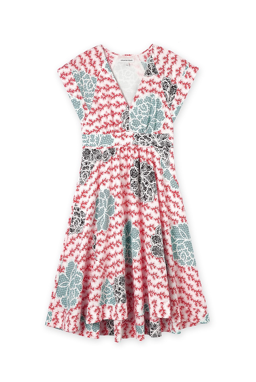 Print V-Neck Dress