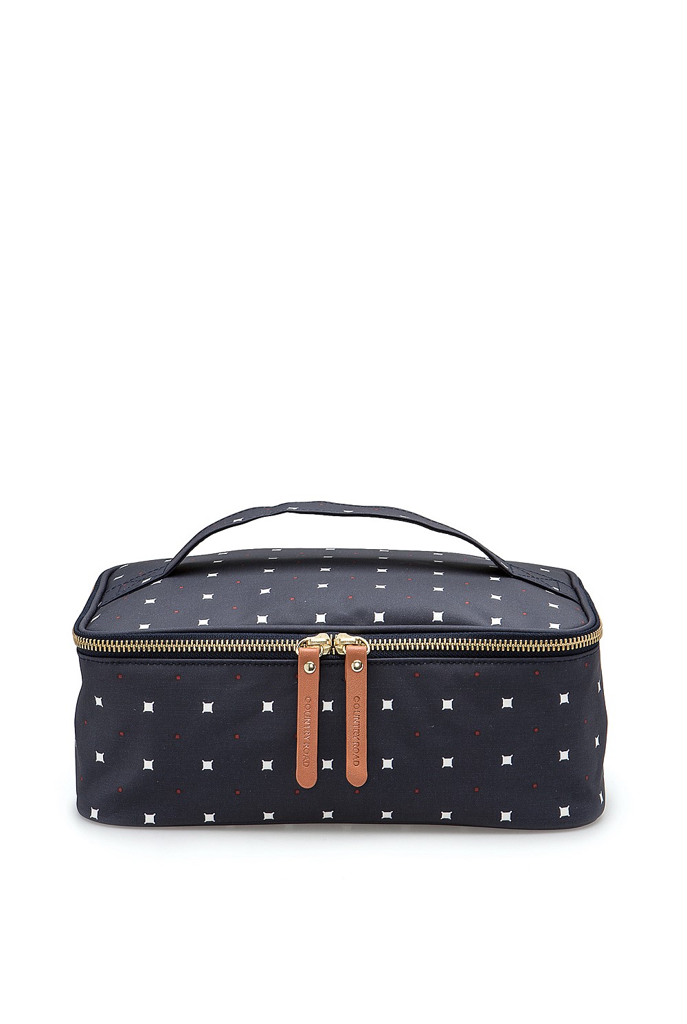 Block Pattern Large Cosmetic Bag