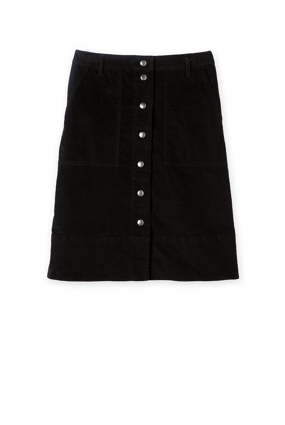 A-Line Cord Midi Skirt