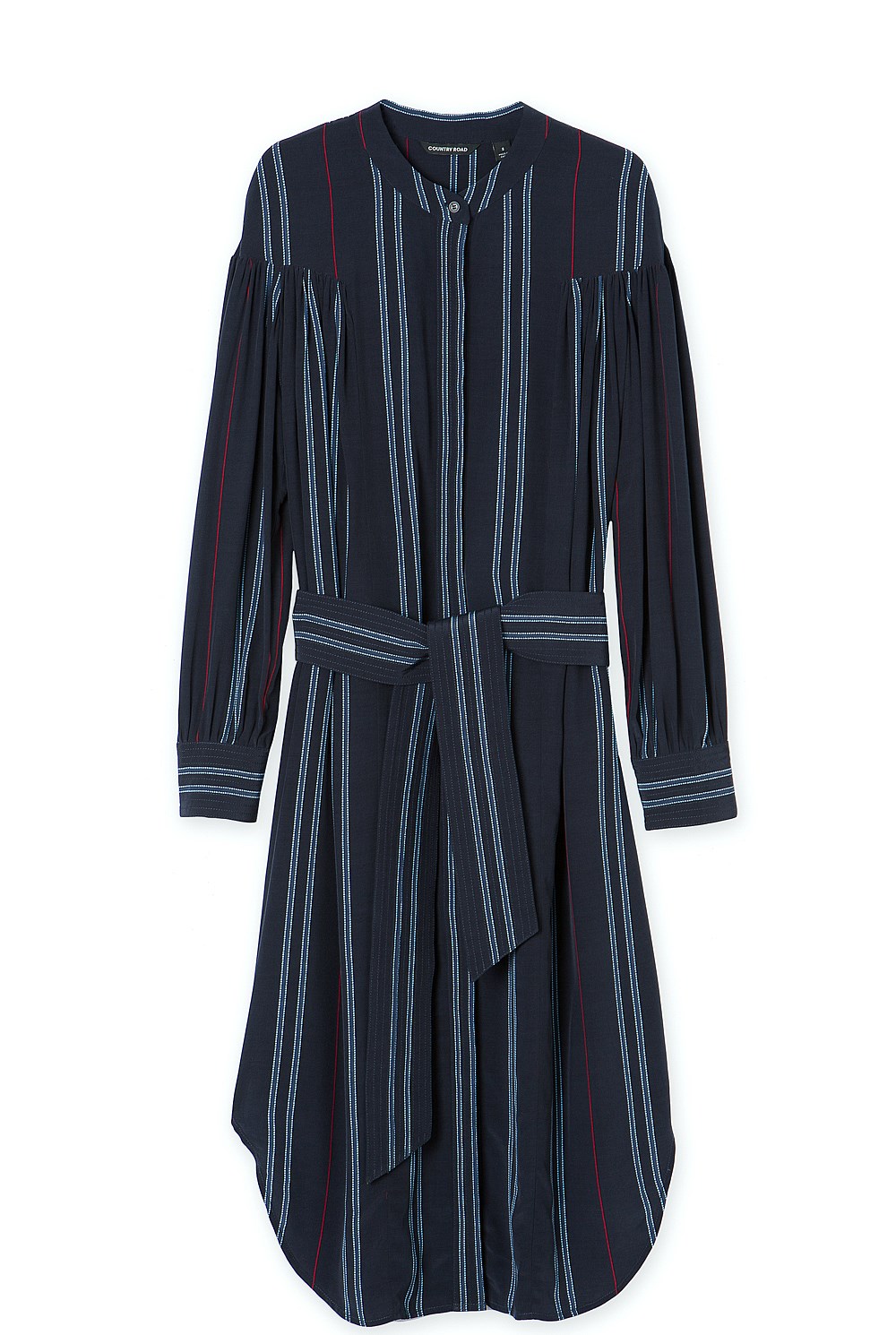 Print Stripe Shirt Dress