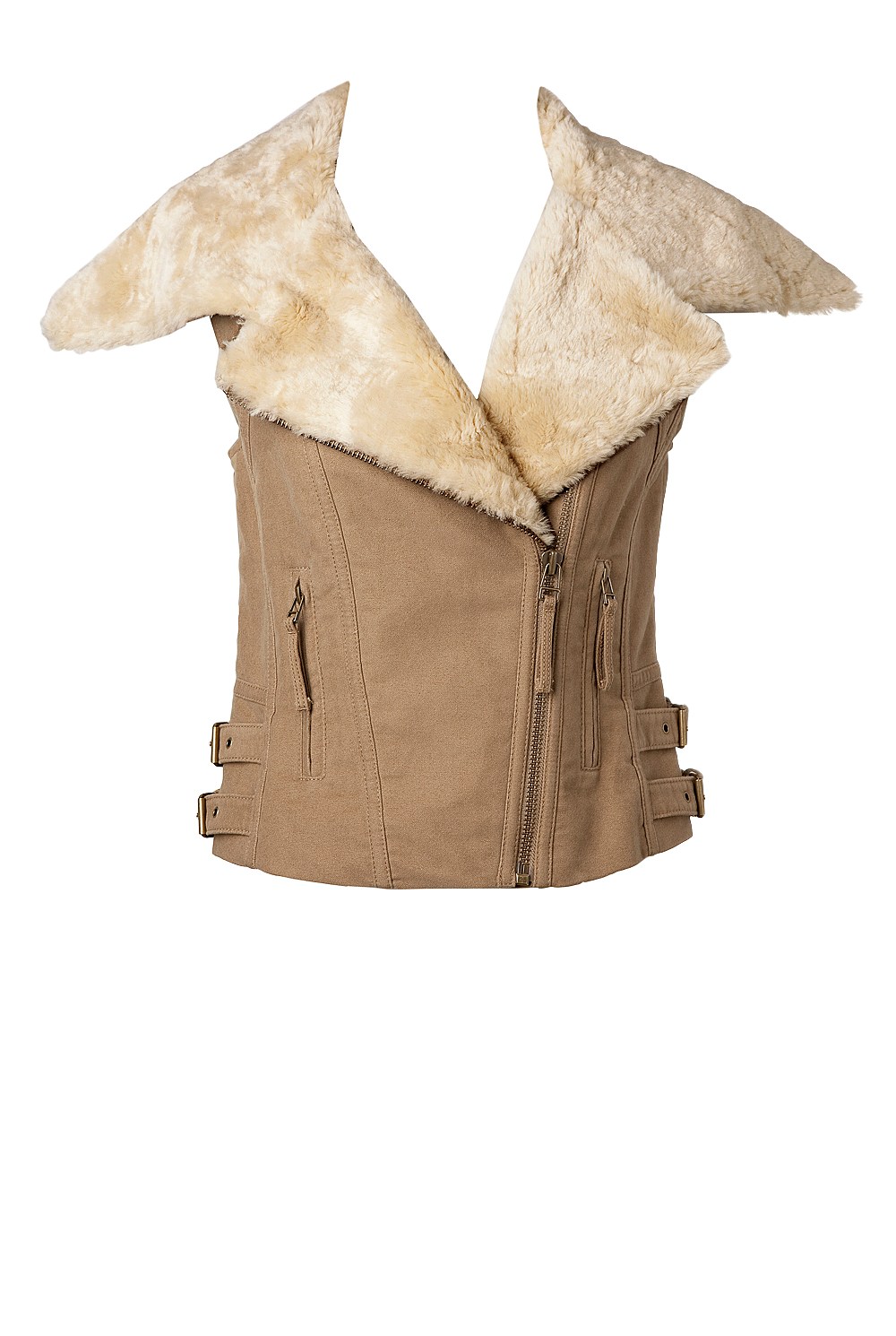 Shearling Collar Vest
