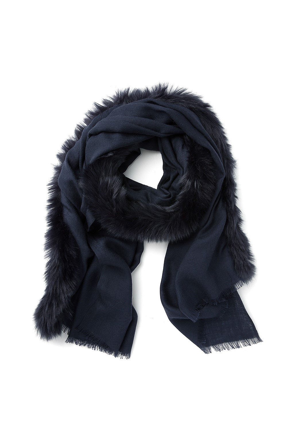 Faux Fur Woven Scarf