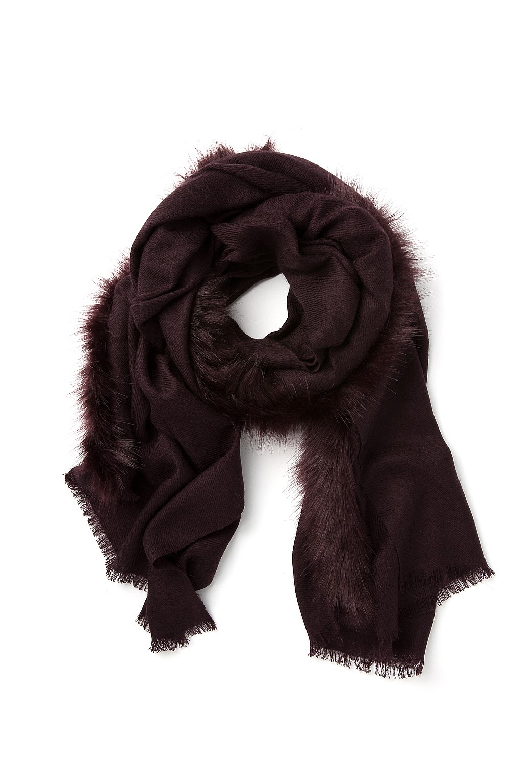 Faux Fur Woven Scarf