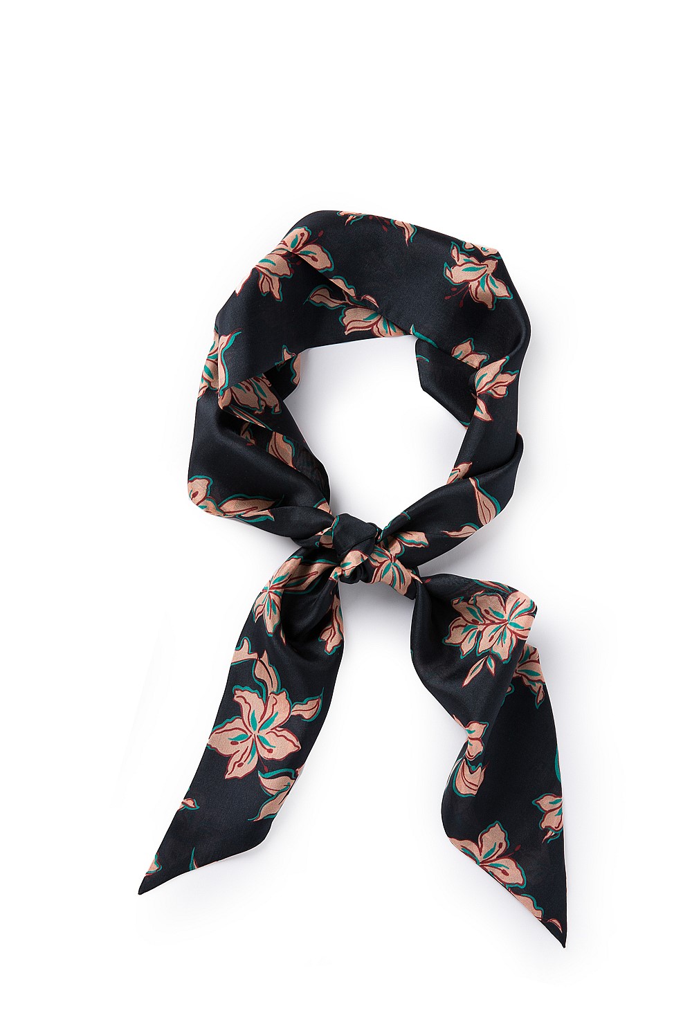 Spring Floral Silk Scarf