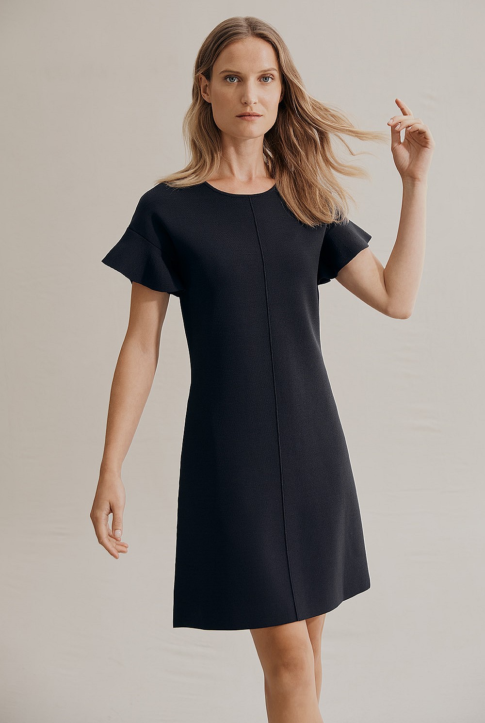 Compact Knit Shift Dress