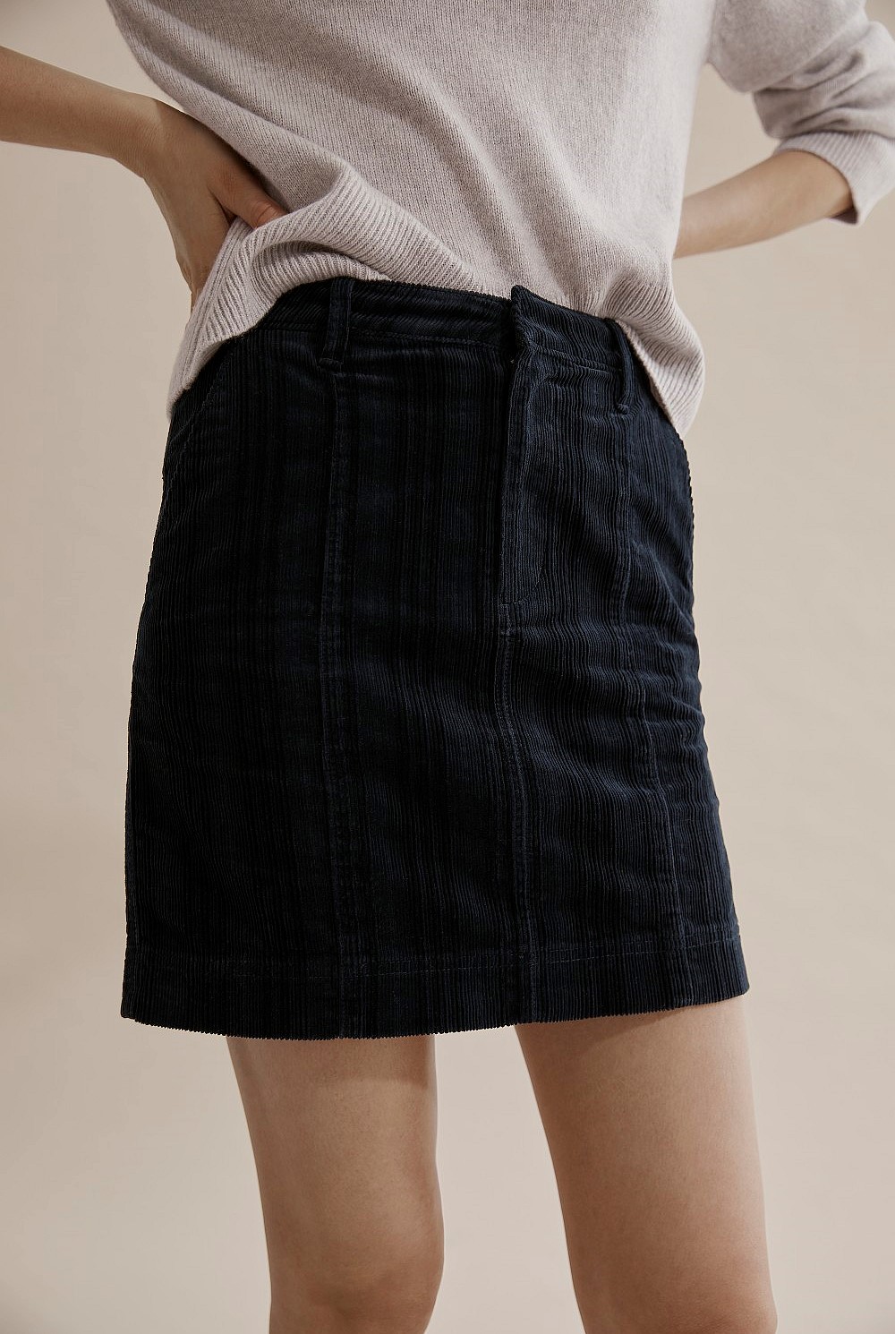 Cord Mini Skirt