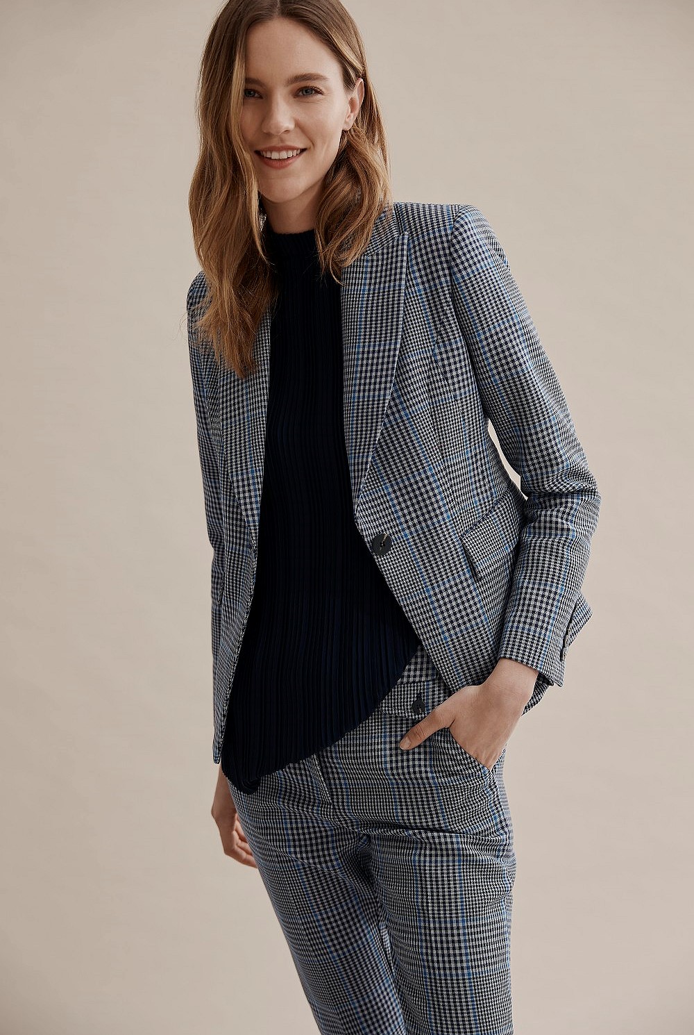 Double Cloth Print Blazer