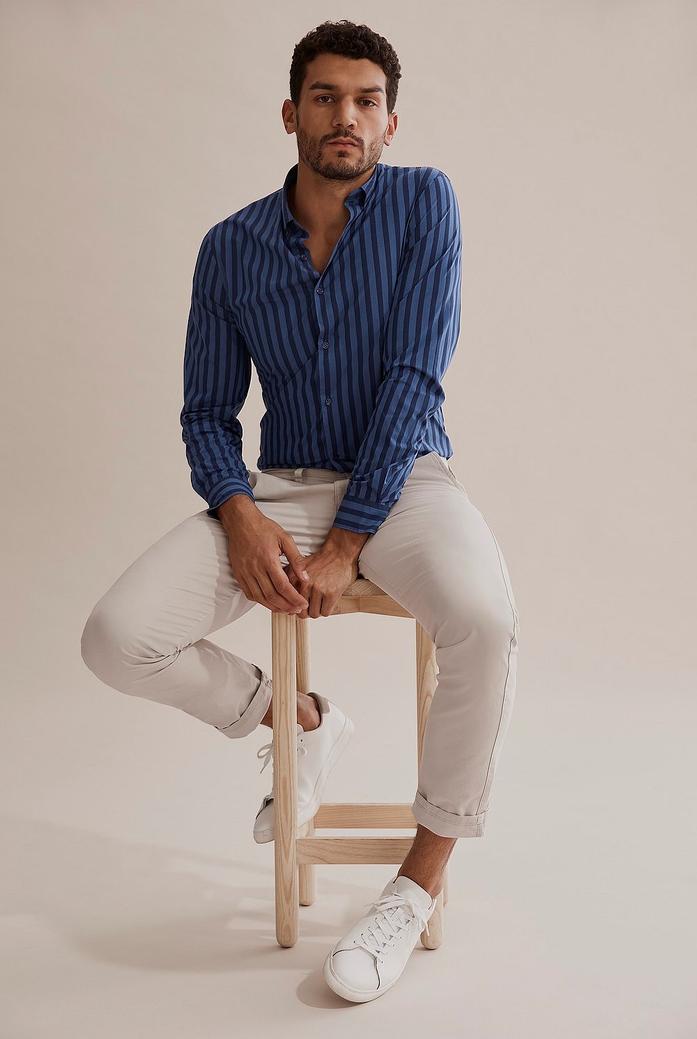 Slim Tonal Stripe Shirt