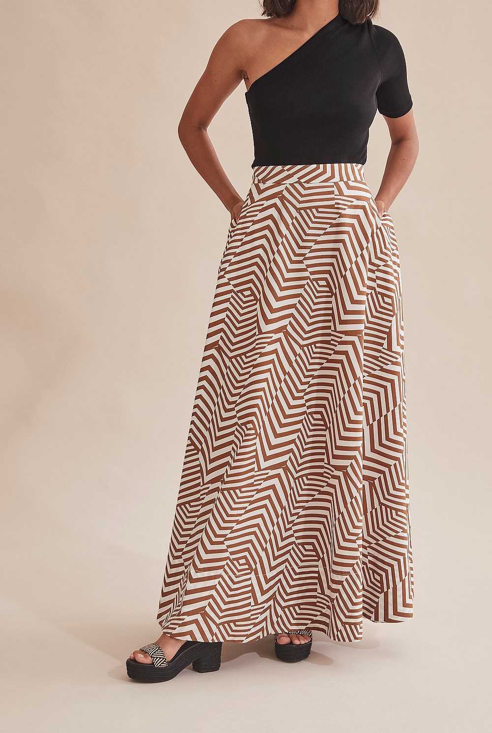 Print Maxi Skirt