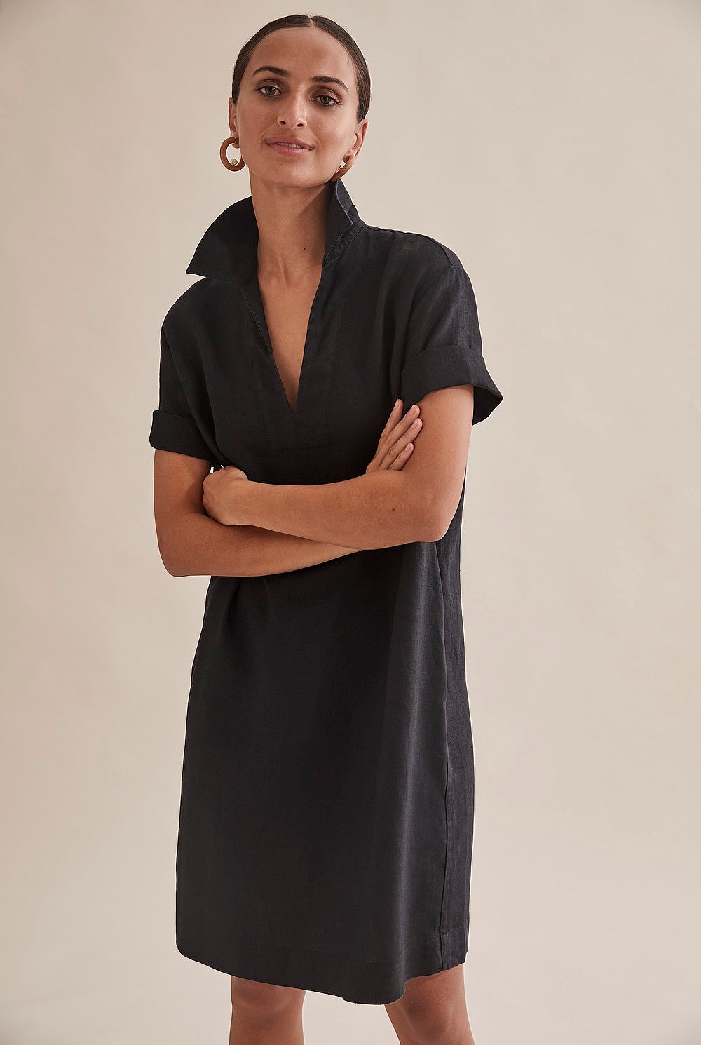 Linen Popover Dress