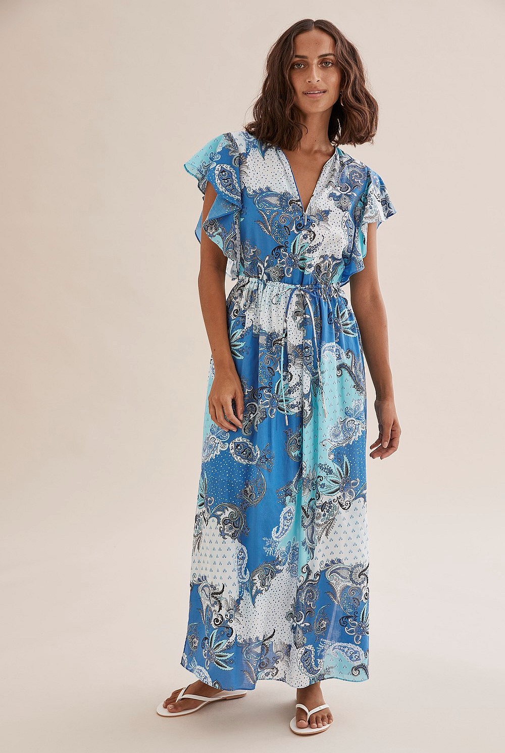 Paisley Print Maxi Dress