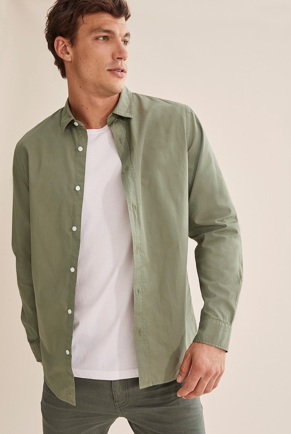 Long Sleeve Regular Poplin Shirt