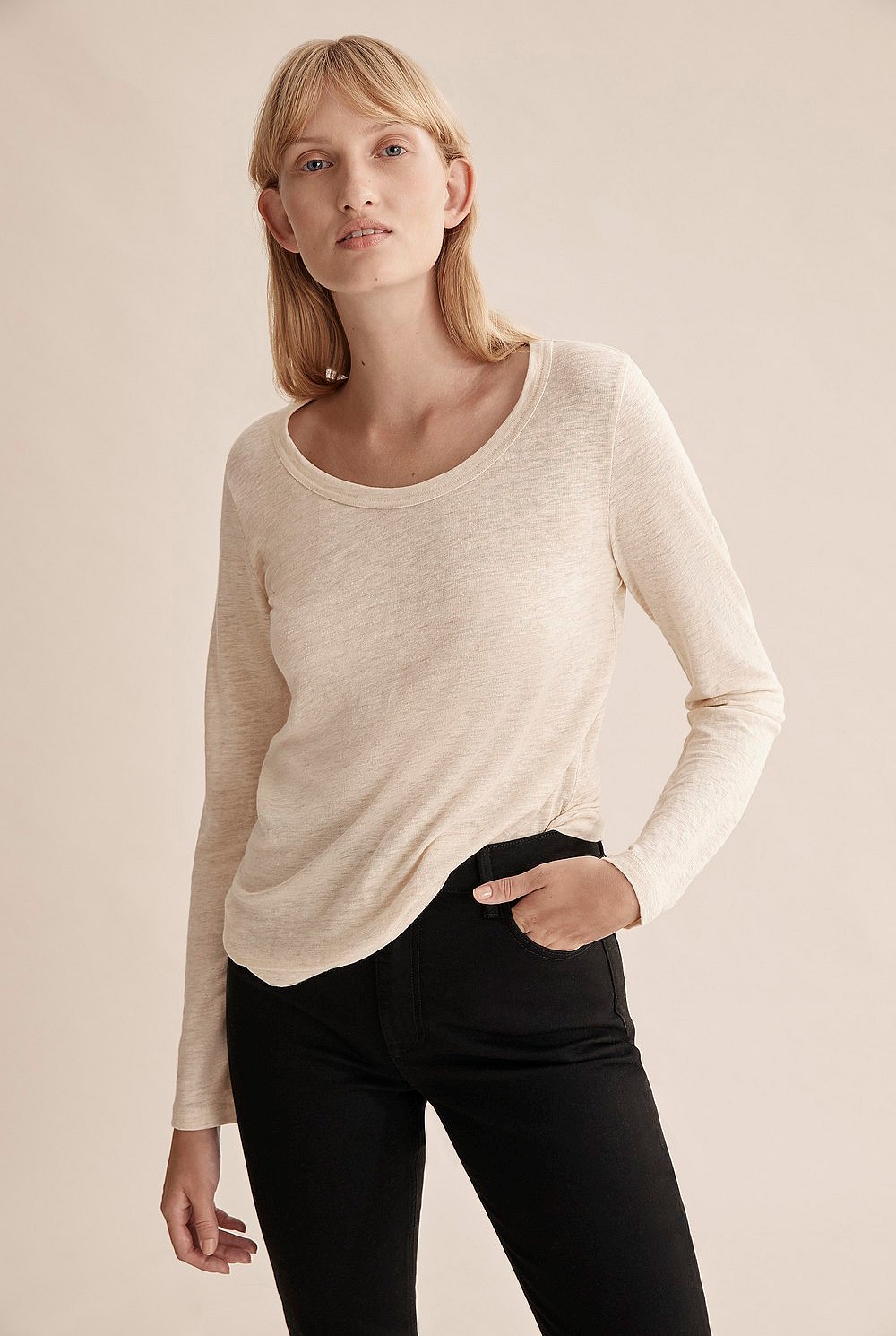 Long Sleeve Linen T-Shirt