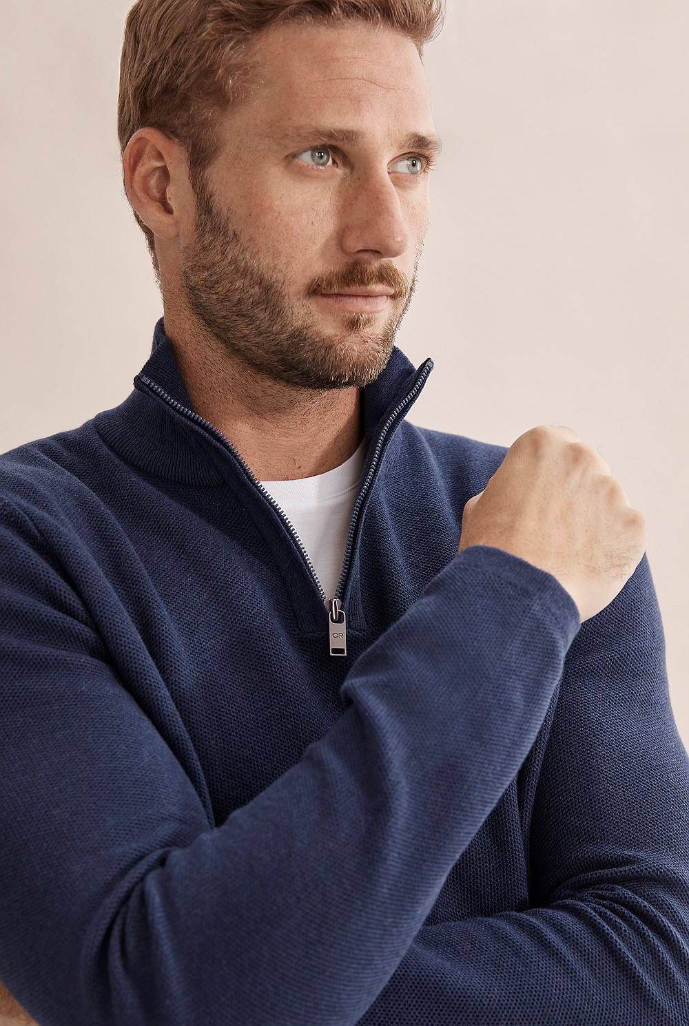 Australian Cotton Half Zip Knit