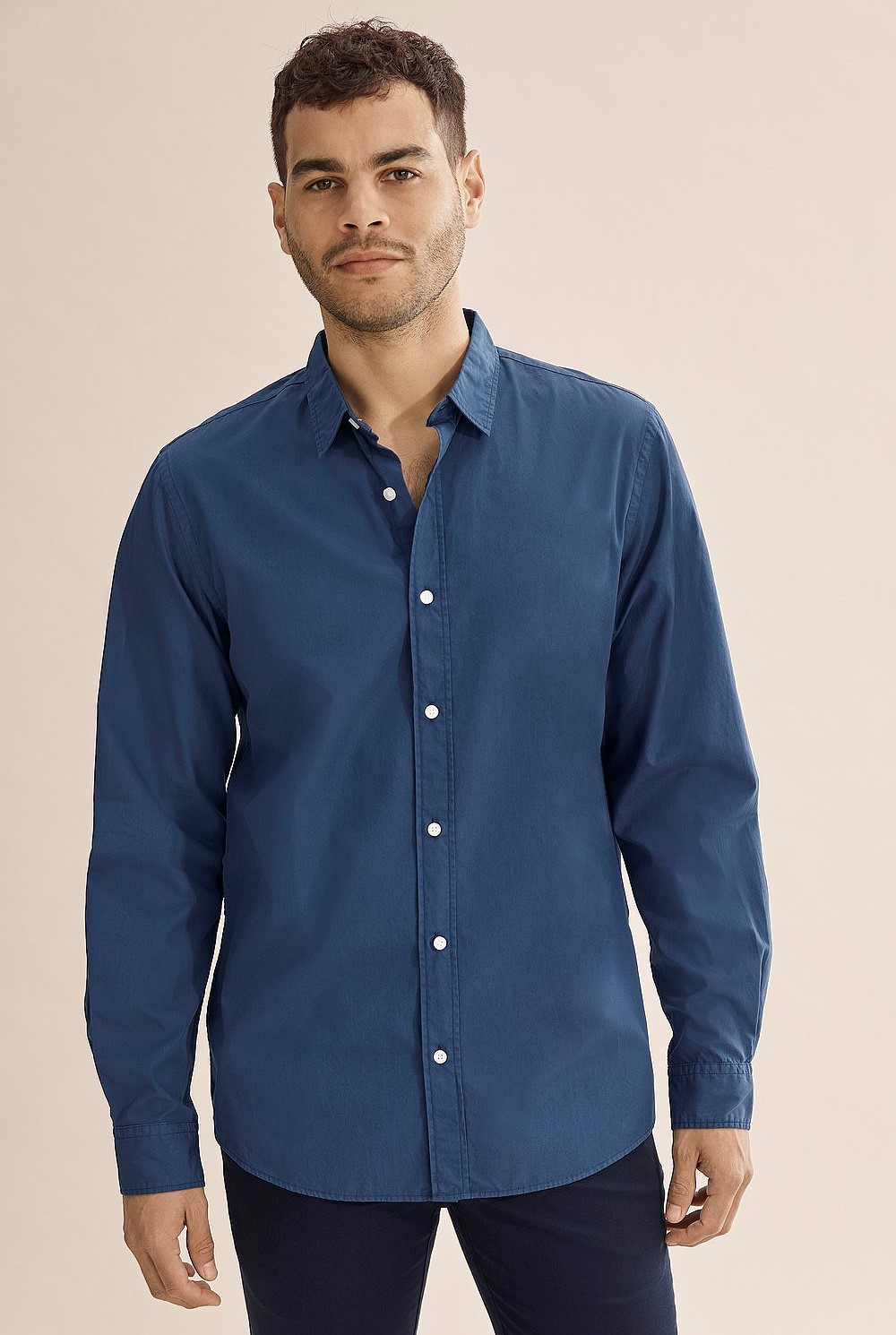 Long Sleeve Regular Poplin Shirt